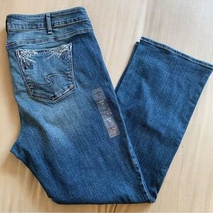 Silver Jeans Elyse Slim Boot Women’s 18W x 31 Blue Stretch Denim Bootcut NWOT